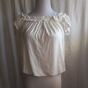 Max Studio White Short Sleeve Shirt Size XS